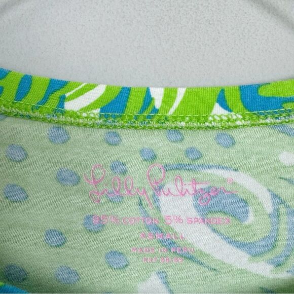 LILLY PULITZER | Karrie Crewneck Tee Limeade Roar of the Jungle Women’s Size XS - Picture 7 of 8